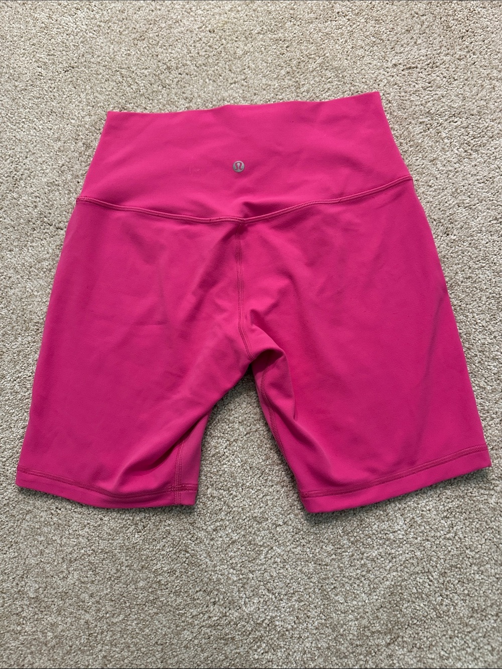 Womens Lululemon Hot Pink Biker Shorts Size 4 - Picture 2 of 9